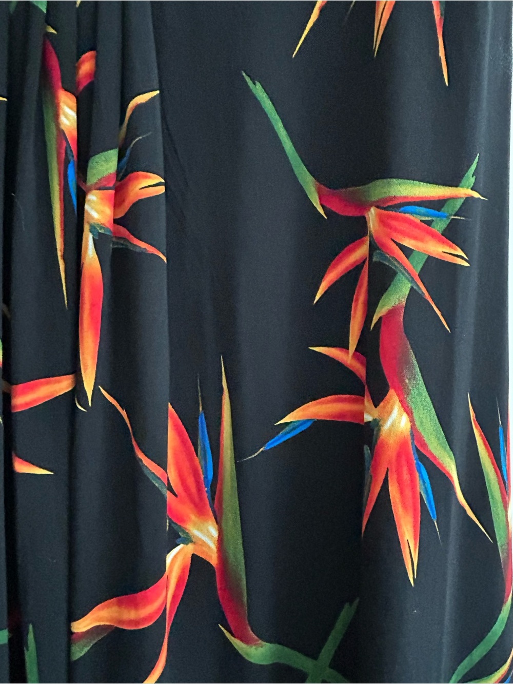 🔥🔥T Tahari Black Midi Dress with Orange & Green Floral Print🔥🔥 - Picture 2 of 7